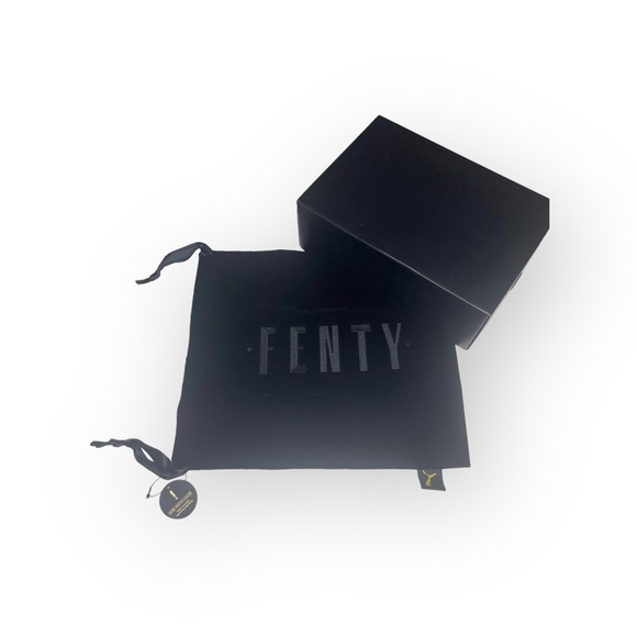 new Fenty Puma ✰ Drawstring Black Velvet Logo Dustbag + Box ✰ Rihanna RiRi - Picture 2 of 16